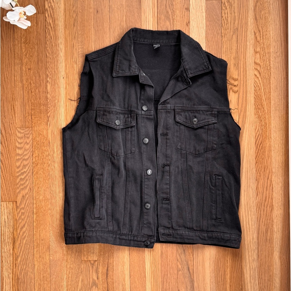 Black Denim Vest